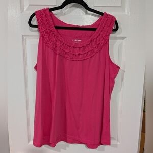 Lane Bryant Relaxed Fit Pink Sleeveless Top in Size 18/20W (2X)